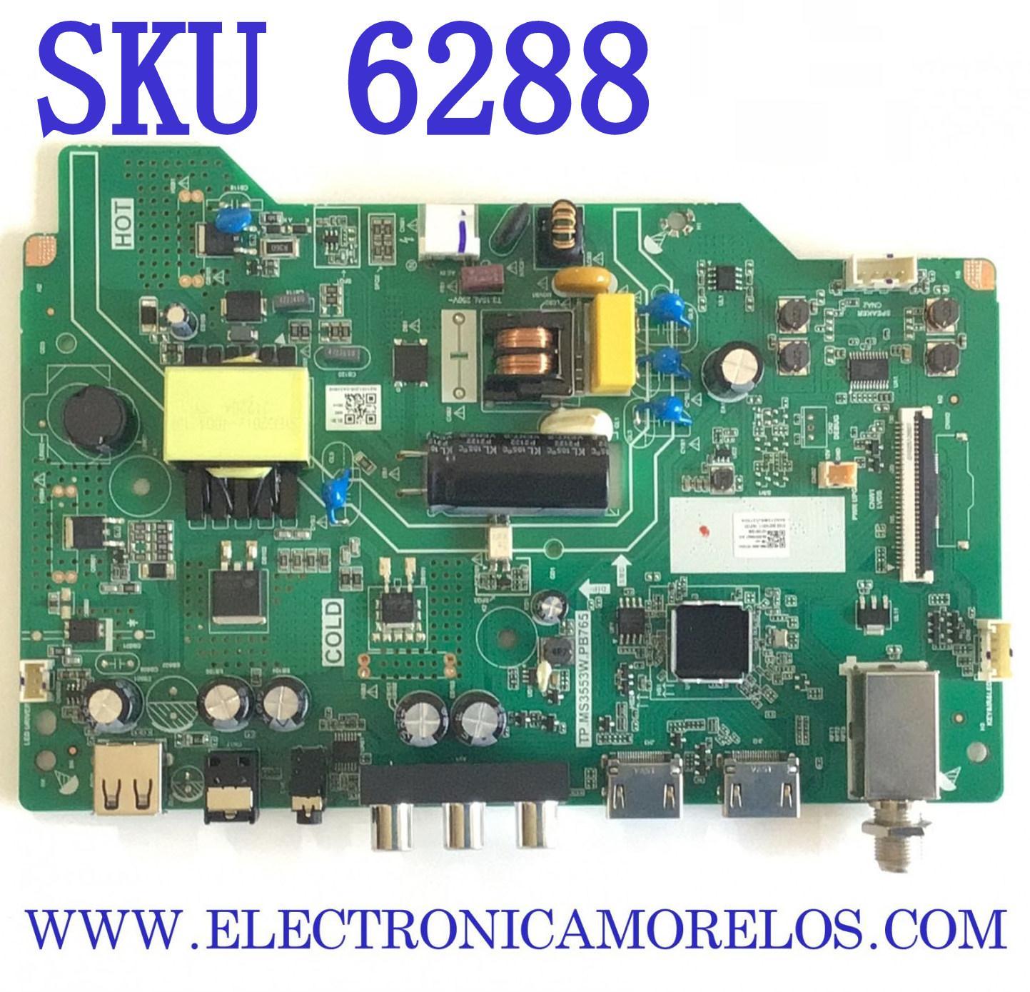 MAIN FUENTE COMBO PARA TV INSIGNIA ORIGINAL / NUMERO DE PARTE 0980-0900-1670 / TP.MS3553W.PB765 / N21051208-0A02808 / DISPLAY T320XVN02.G / MODELO NS-32D310NA21